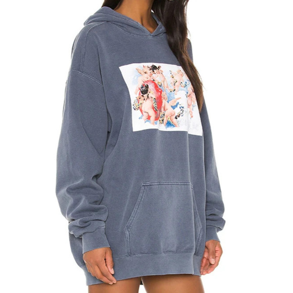 Boys Lie Hoodie Oversized One Size Long Sweatshirt Angels Cherub Graphic Print - Picture 5 of 16